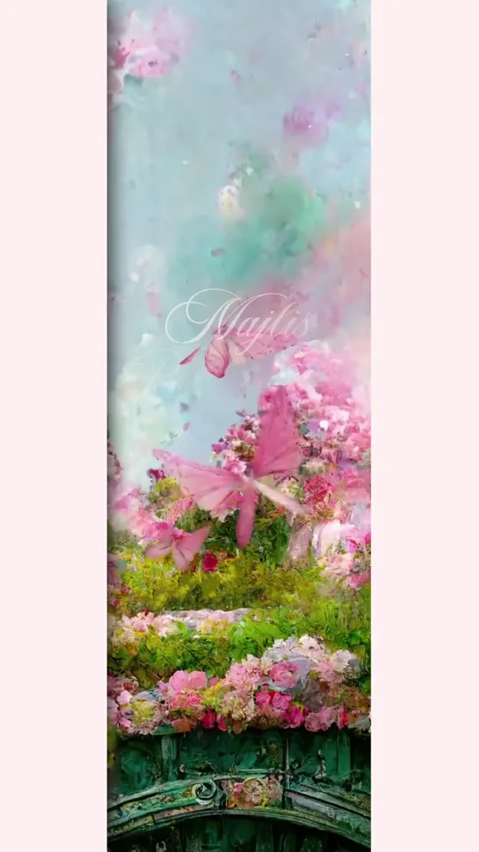 Kad jemputan video motion Pink Garden, dengan intro Pure