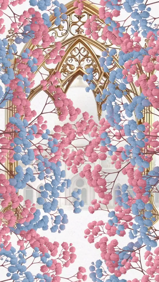 Kad jemputan video motion Gold Arch, tema gerbang emas