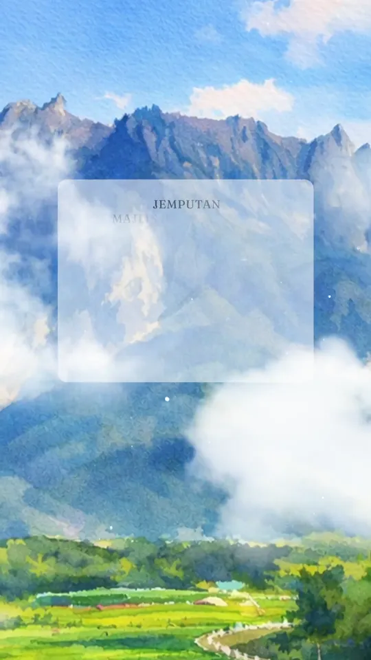 Kad jemputan video motion Mountain View, dengan intro Azura